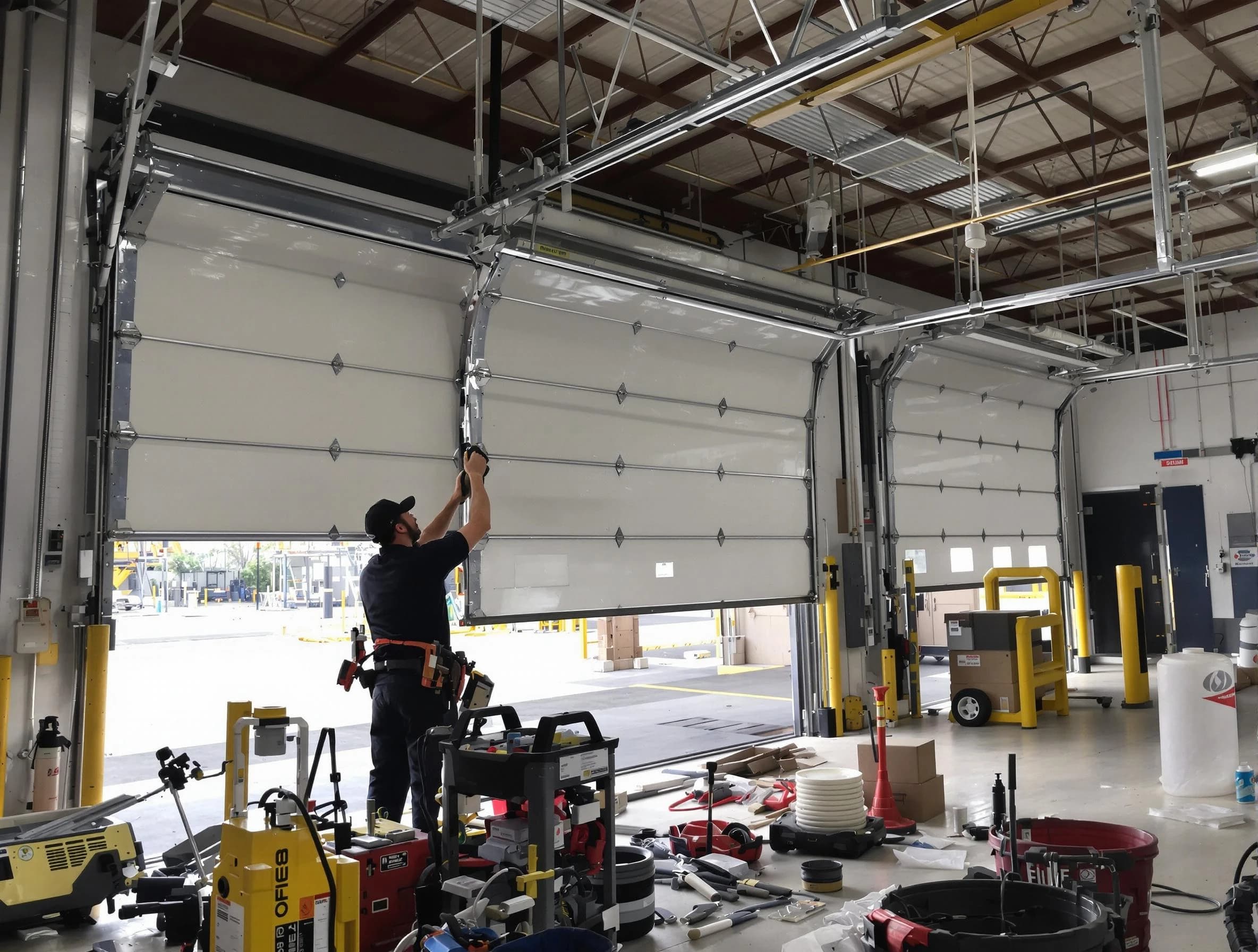 Meadowbrook Garage Door Repair technician performing commercial garage door repair in Meadowbrook